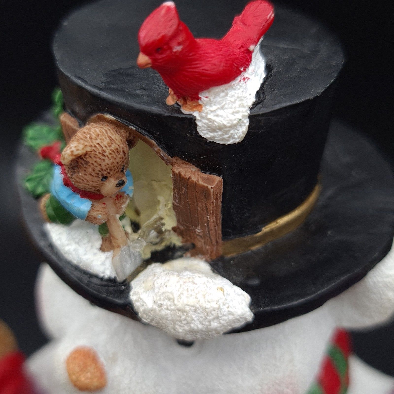 photo for sale Light Up Christmas Music Box Teddy Bear Snowman & Bears Playing To Xmas Song
