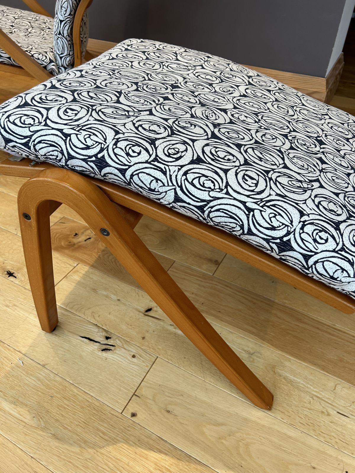 Furniture Simo Heikkilä For Ikea Lounge Chair And Footstool, Early 1990s | Newly Reupholstered Scandinavian Modern Design photo