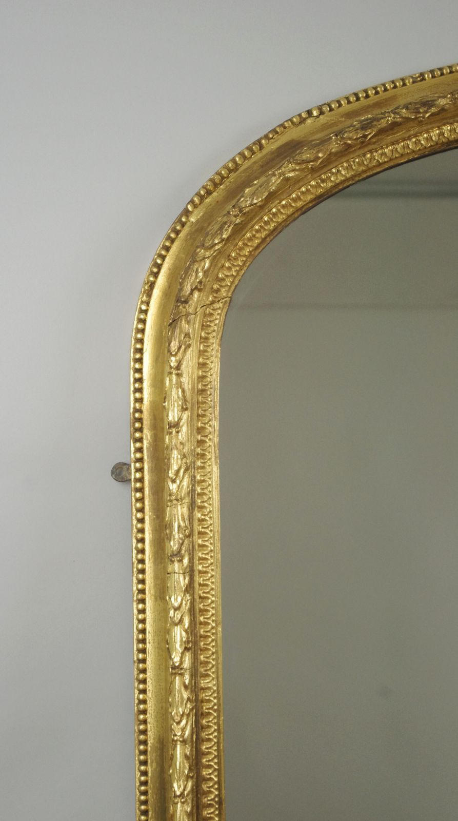 Victorian Gilt Large Arch Top Overmantle Mirror photo for sale