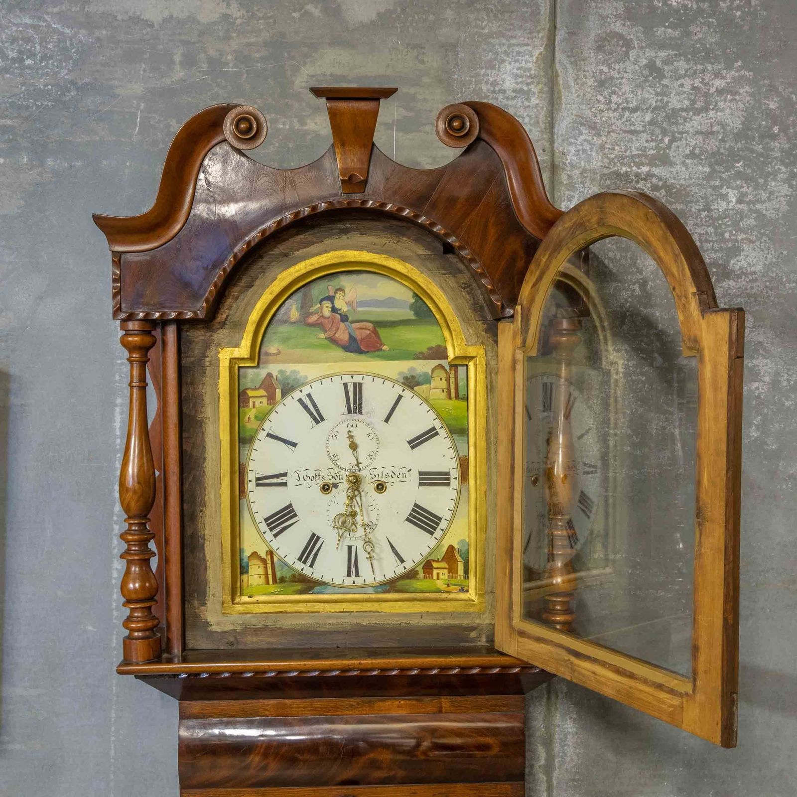 Mahogany Long Case Clock photo vintage
