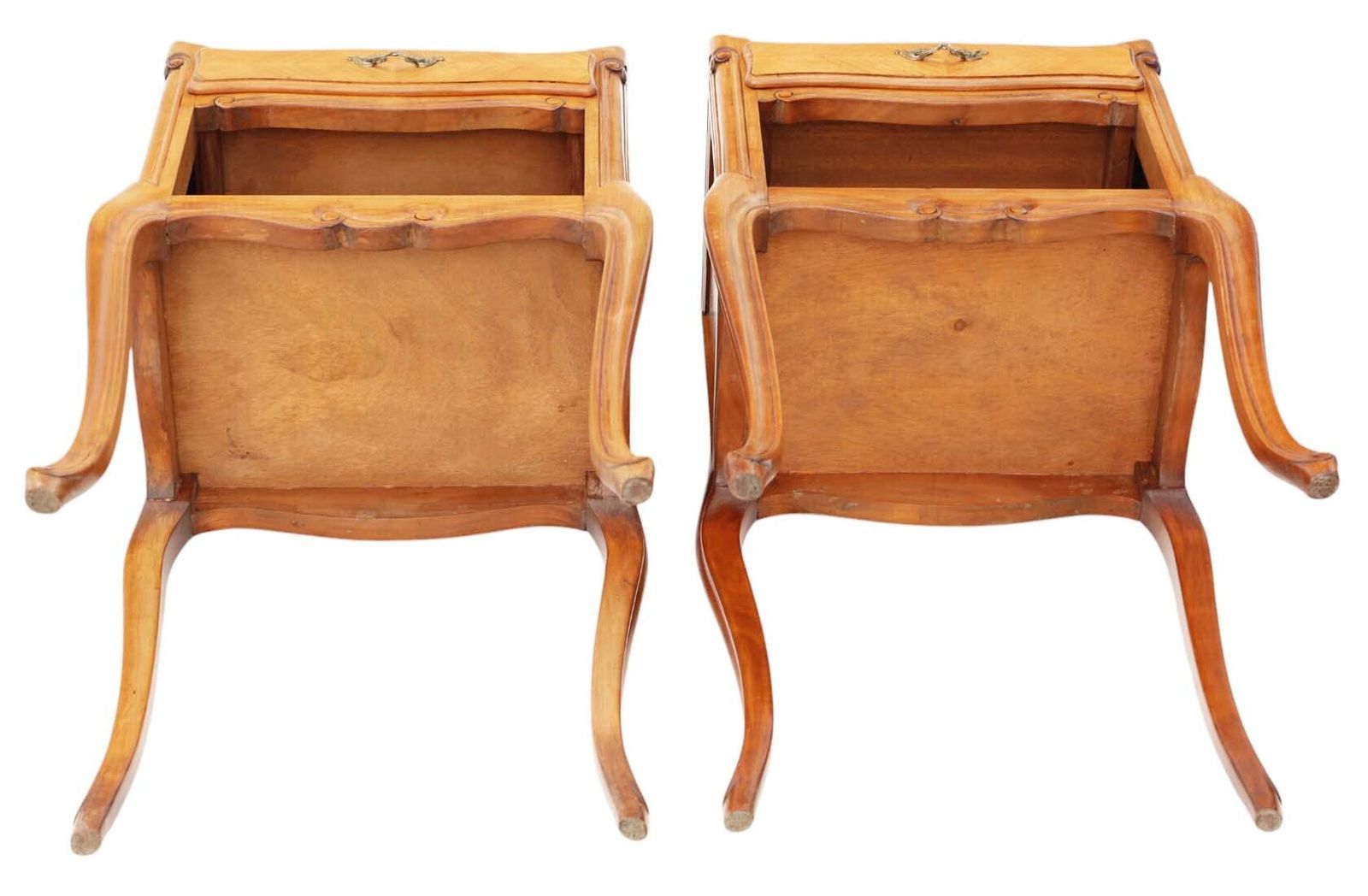 Pair Of Quality Vintage Cherry Or Walnut Bedside Tables – Nightstands photo for sale