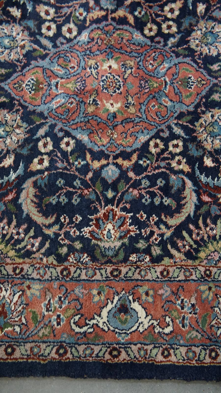 Voornamelijk Donkerblauwe Oosterse Loper Van 283 X 105 Cm Met Mooie Kleuren En Patronen photo vinterior