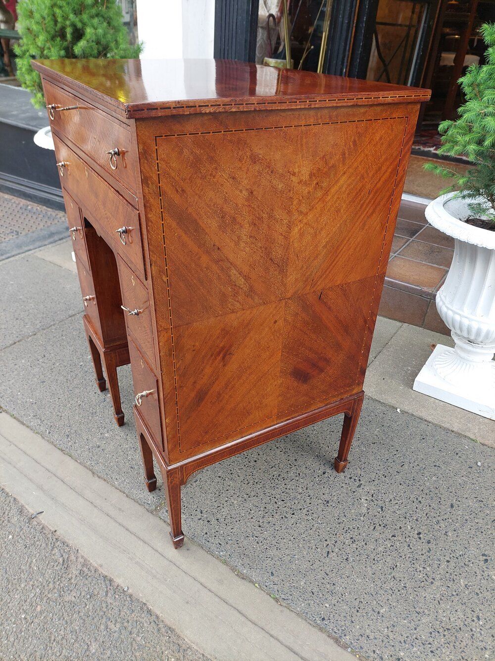 Late 19thc George II Style Mahogany Kneehole Desk photo Furniture