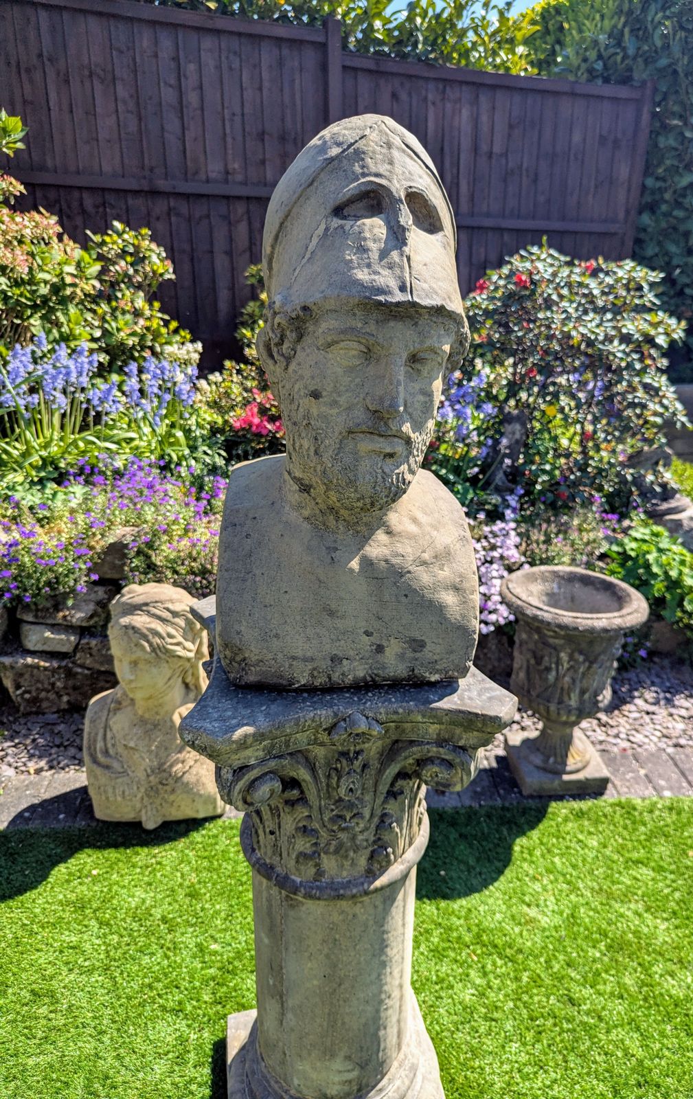 Garden Decor Pericles Greek Statesman !Garden Ornemant English Stone ( Delivery Available Via Our Own Specialist Courier Company 0195. photo