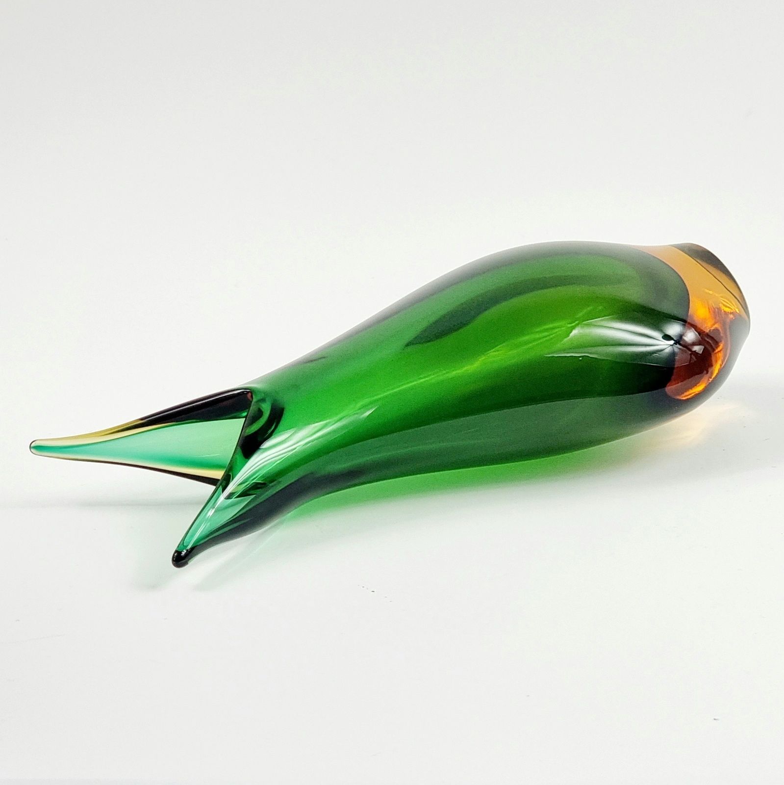 Grote Mid Century Sommerso Murano Glazen Vaas Van Flavio Poli Voor Seguso, Murano, Italië, Jaren 1960 photo vinterior