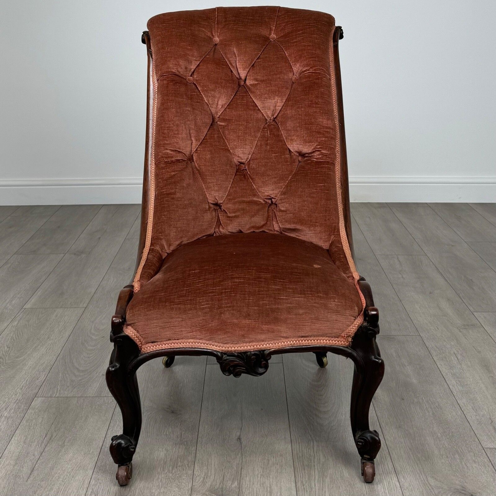Antique 19th Century Nursing Chair In Mahogany photo vintage
