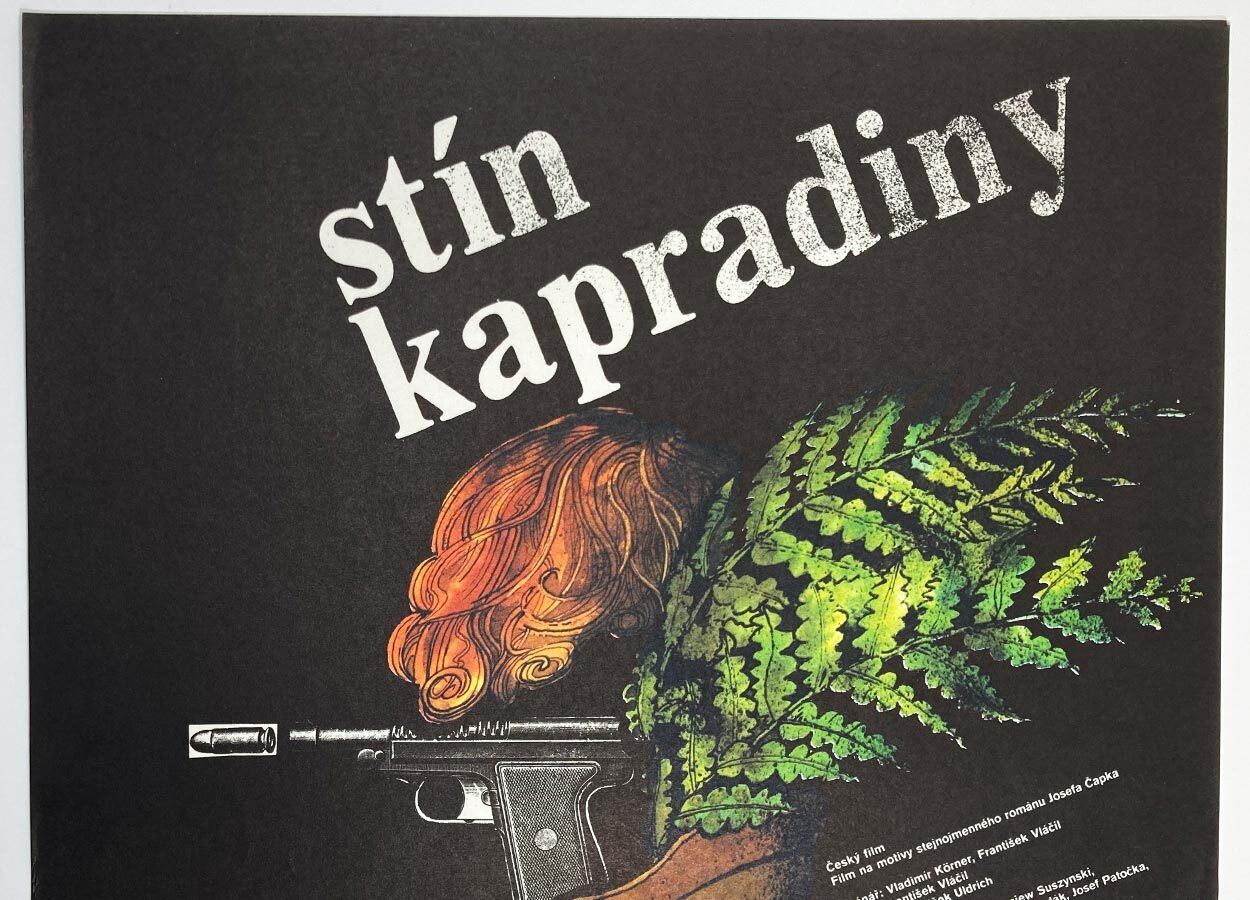 Original Film Poster, Shadow Of The Ferns, Petr Poš, 1985, Genuine Czech Vintage Print photo for sale