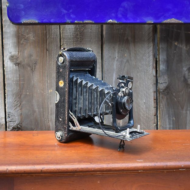 Antique Ensign Anastigmat Folding Bellows Large Camera London England Untested photo vinterior