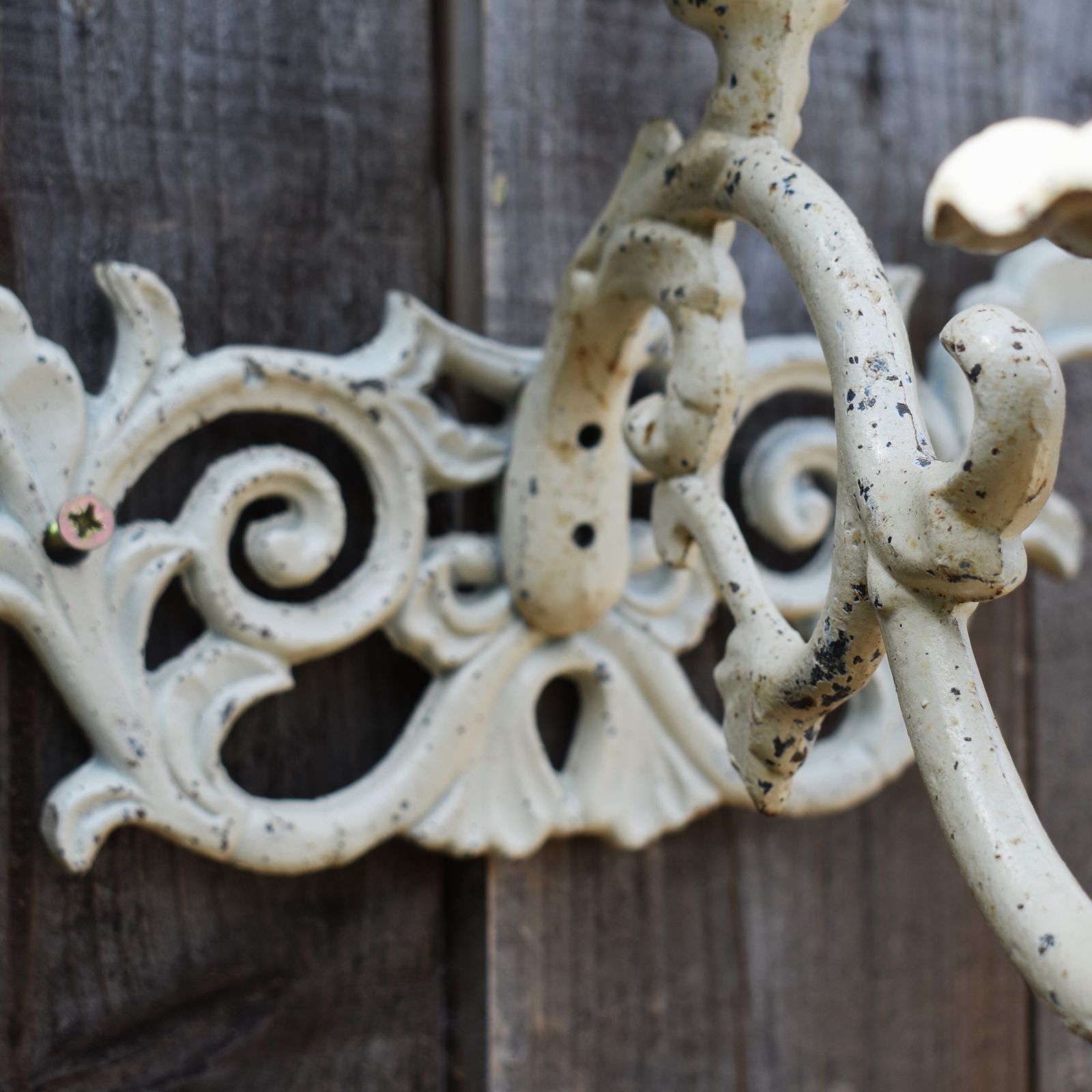 Antique Style Cast Iron White Painted Candle Holder Candlestick Garden Sconce photo Home Decor