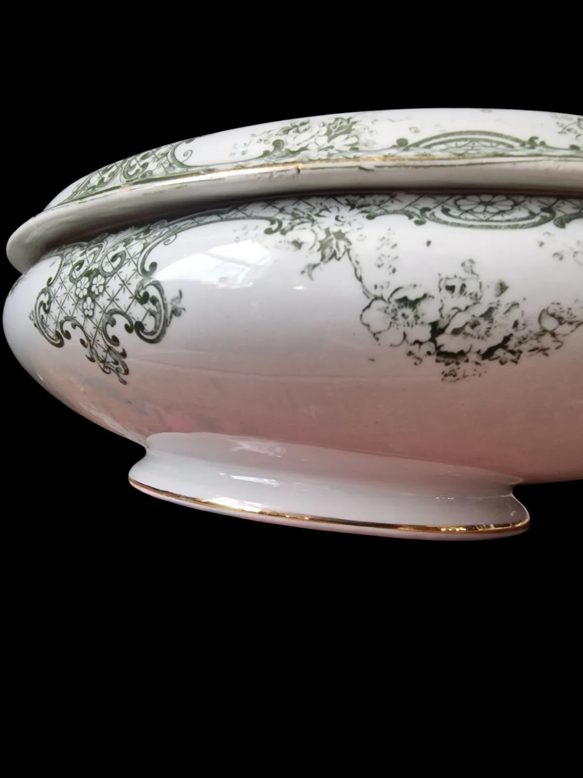 Victorian Bridgewood Elgin Tureen –  English Green Ceramic Dish photo 100.0