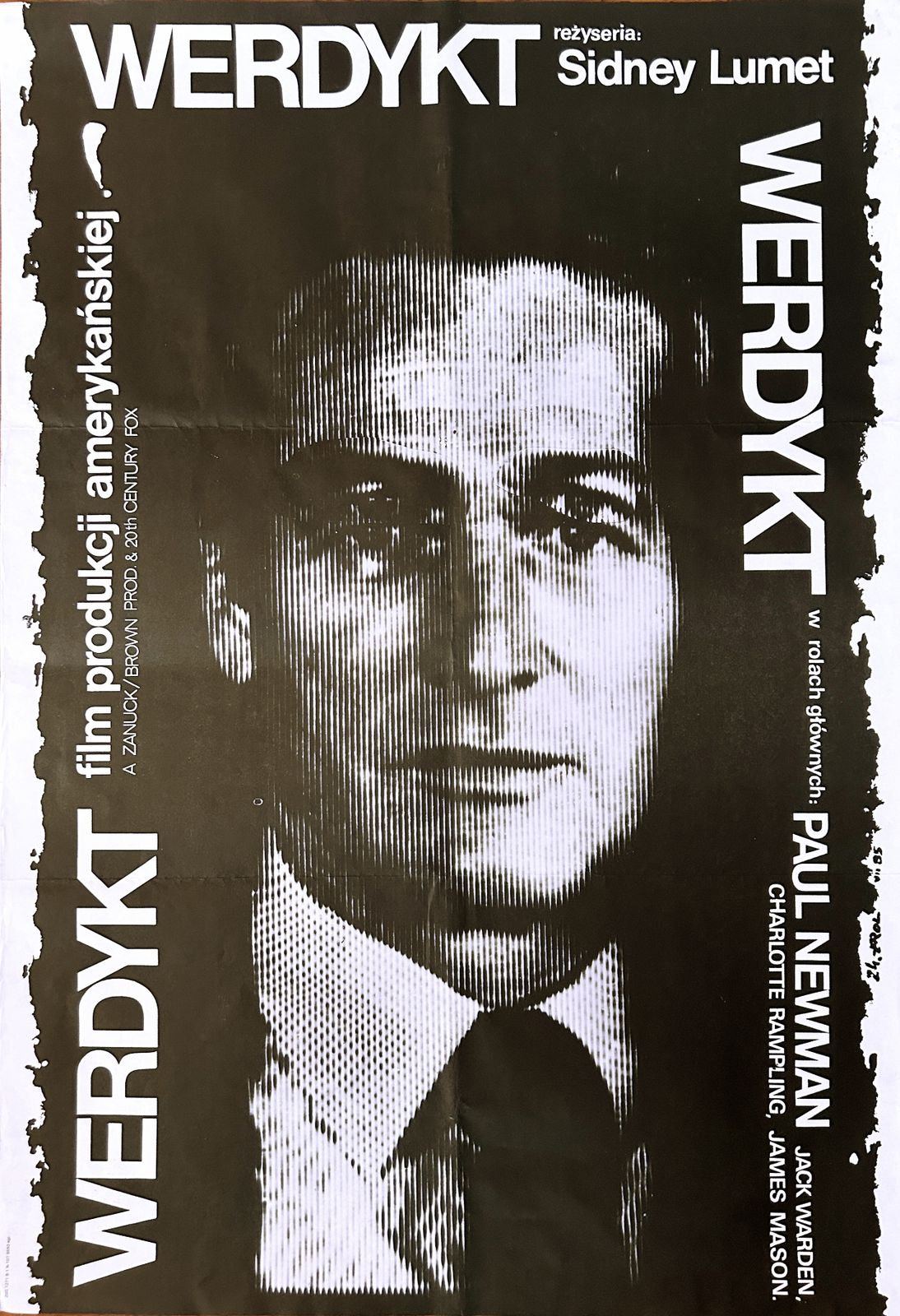 Original Polish Film Poster The Verdict, Jakub Erol,  1982 photo furniture