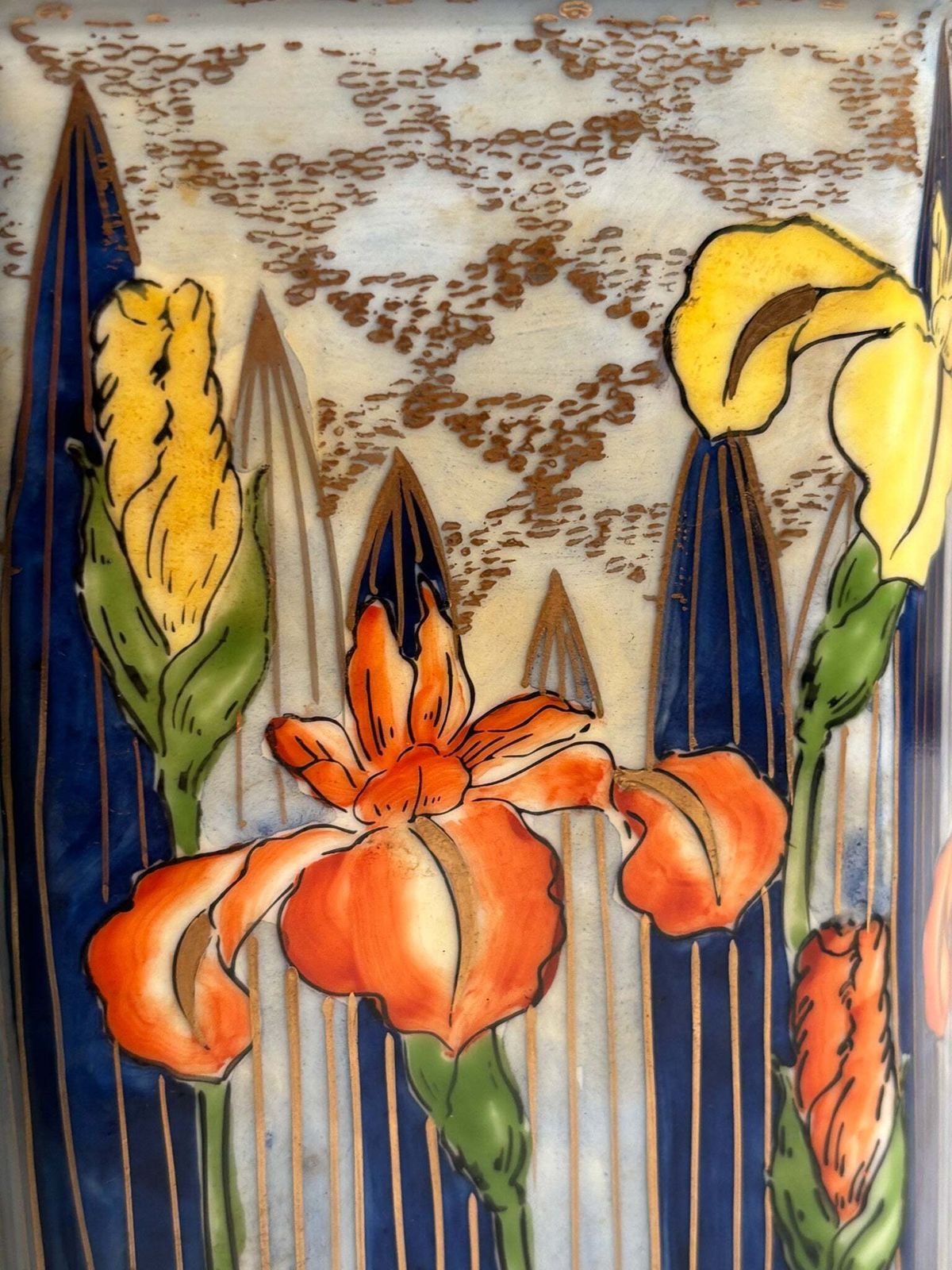 Potiche Art Nouveau Vase In Italian Hand Painted Ceramics From The 1920s photo 249.0