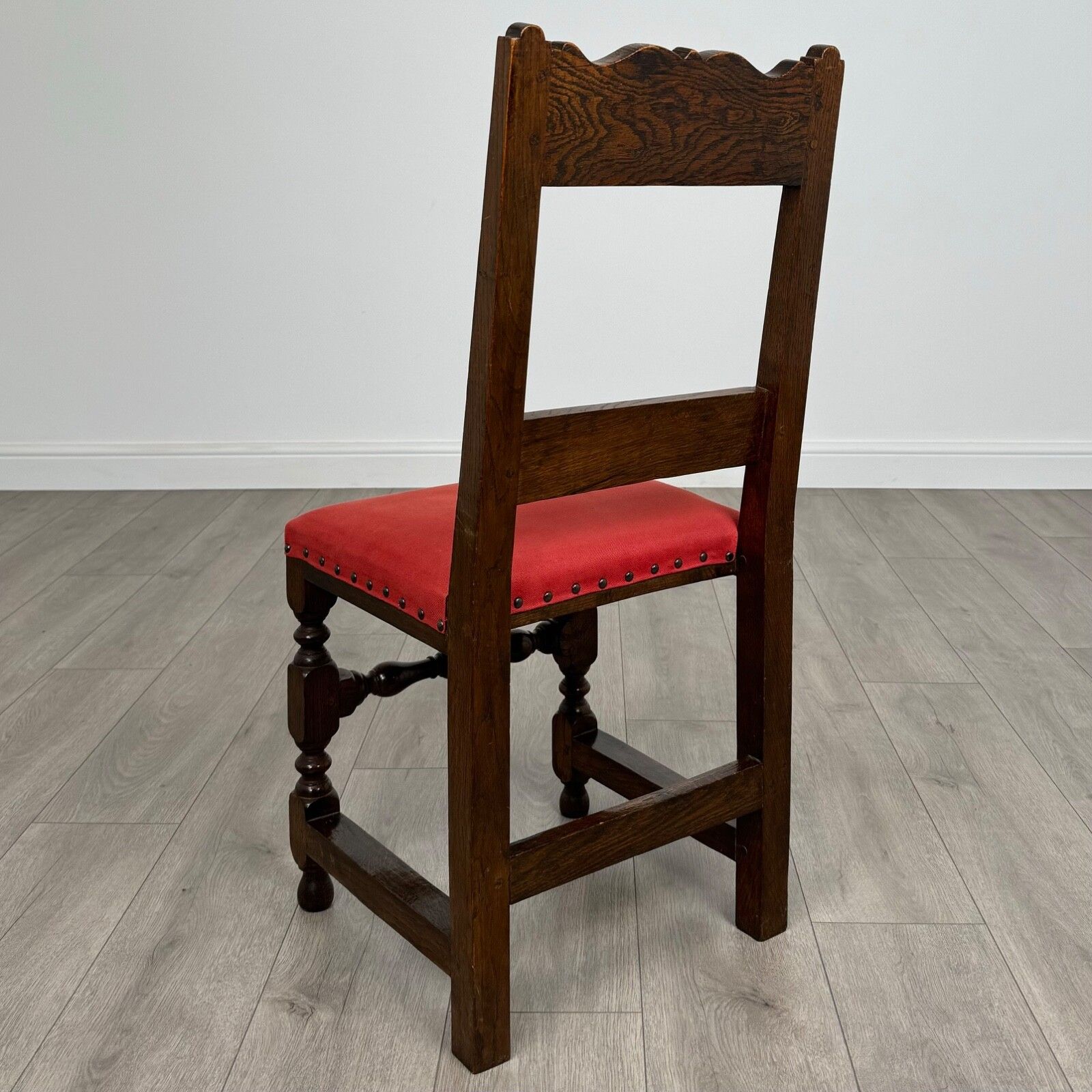 Antique 20th Century Set Of 6 Carved Oak Dining Chairs photo for sale