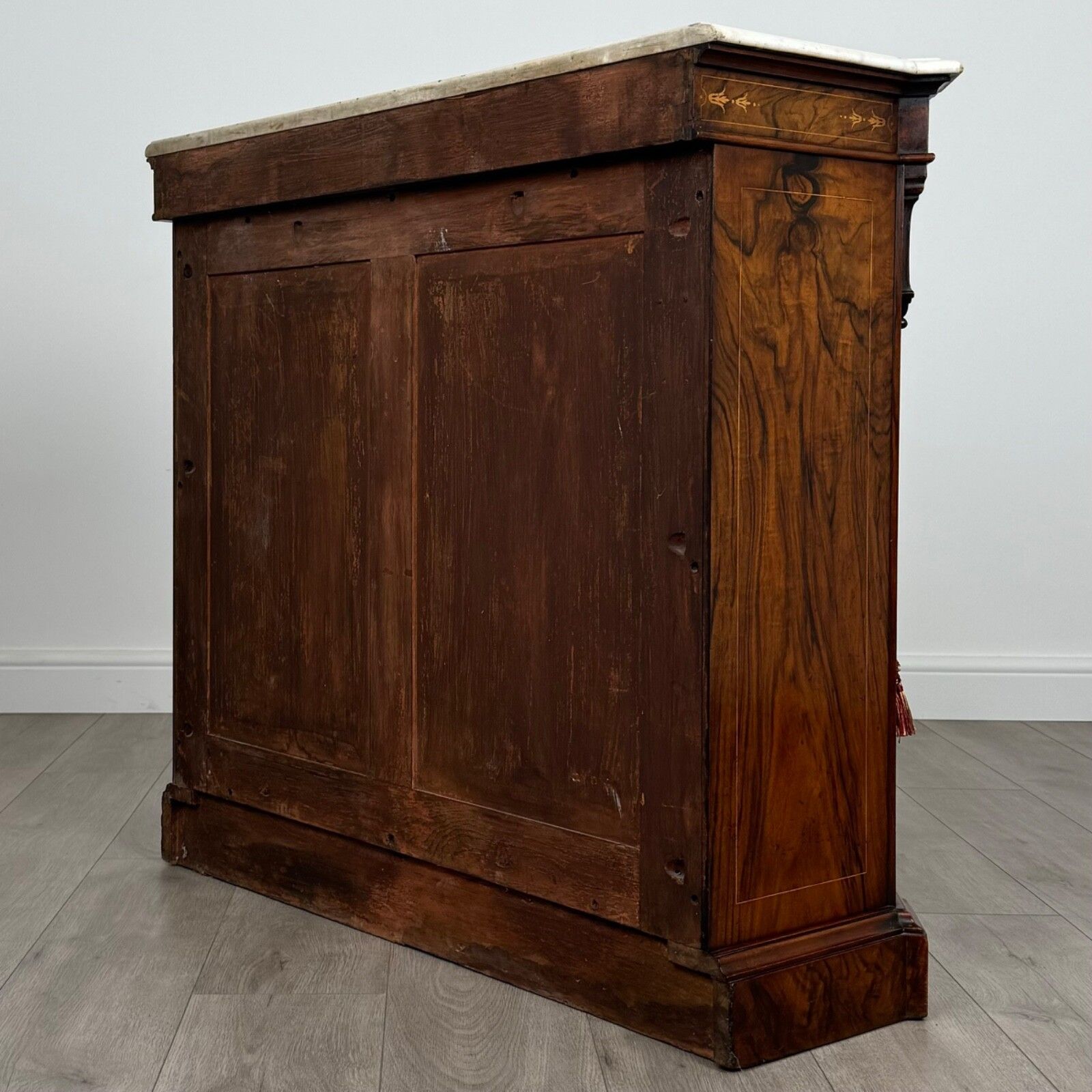 Antique 19th Century Fine Marble Top Pier Cabinet In Walnut photo buy