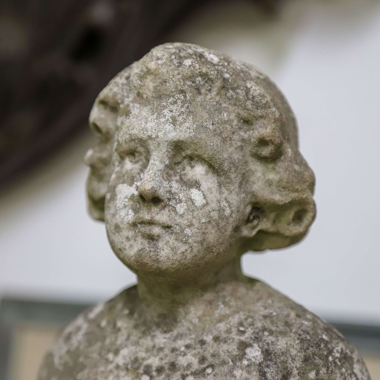 Footsteps In Time: 19th Century Marble Statue Child Of The Eternal Spring photo vinterior