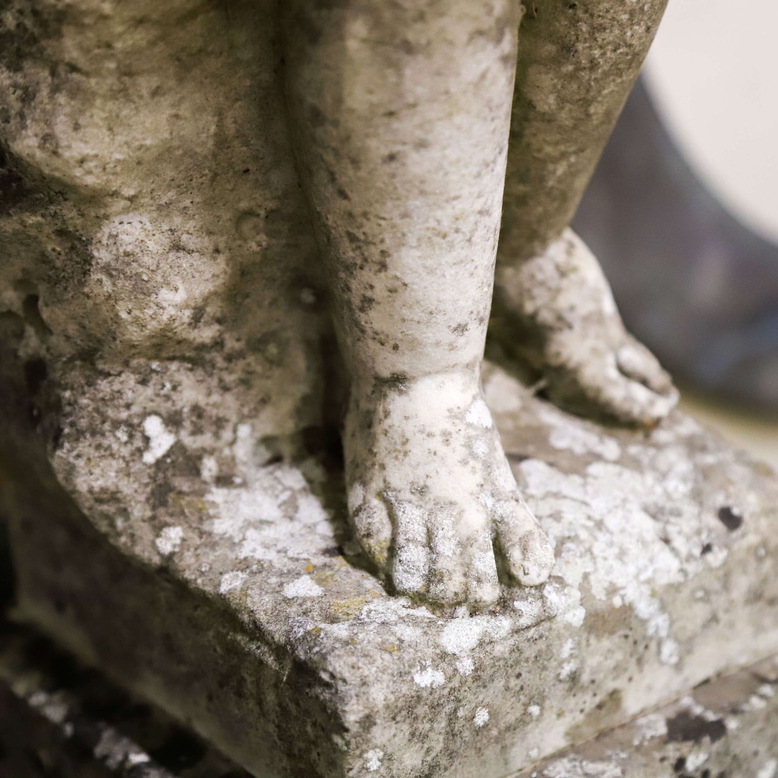 Art Footsteps In Time: 19th Century Marble Statue Child Of The Eternal Spring photo
