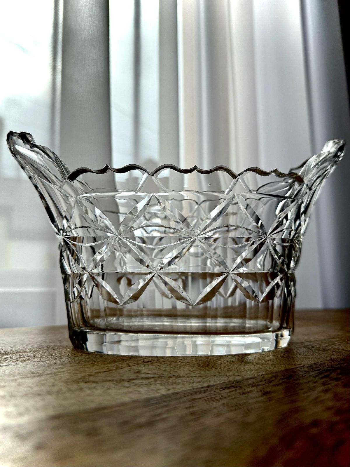 photo buy Rare Set Of 3 Irish Georgian Cut Glass Bowls With Original Underplates, Circa 1780 1800
