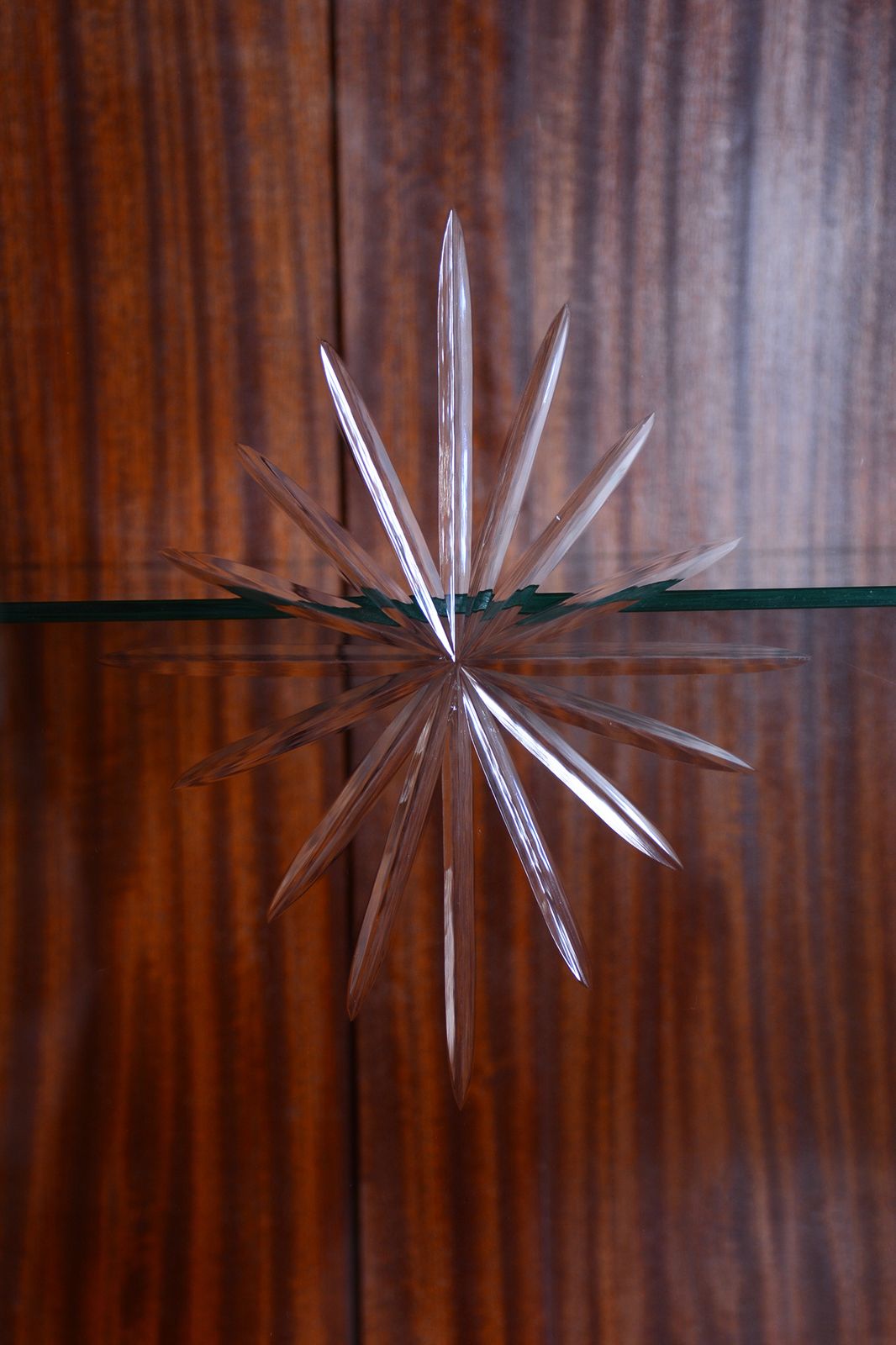 photo furniture Restored Art Deco Display Cabinet, Mahogany And Glass, Polished, Czech, 1930s