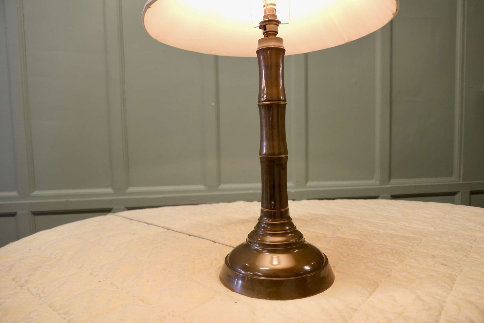 Simulated Bamboo Brass Table Lamp photo 540.0