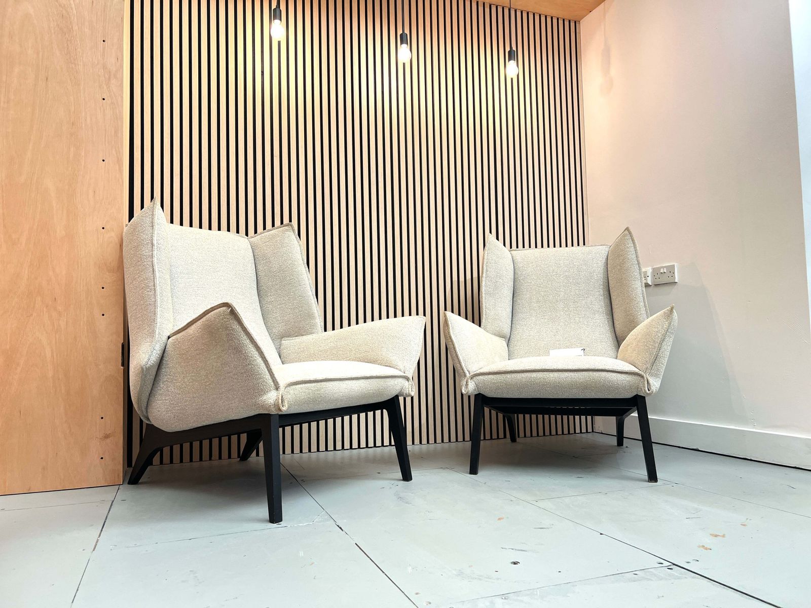 Ligne Roset, Pair Of Upholstered Toa Armchairs photo furniture