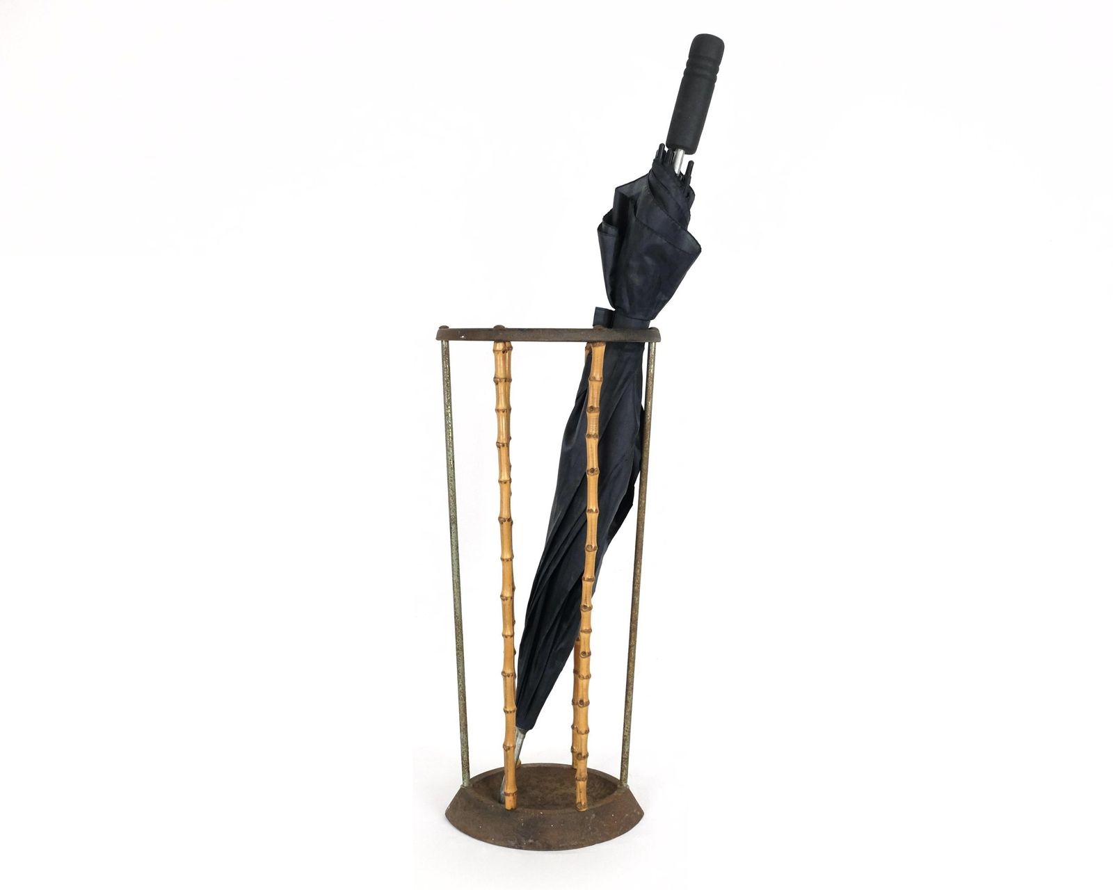 An Edwardian Cast Iron And Bamboo Stick Stand photo 290.0