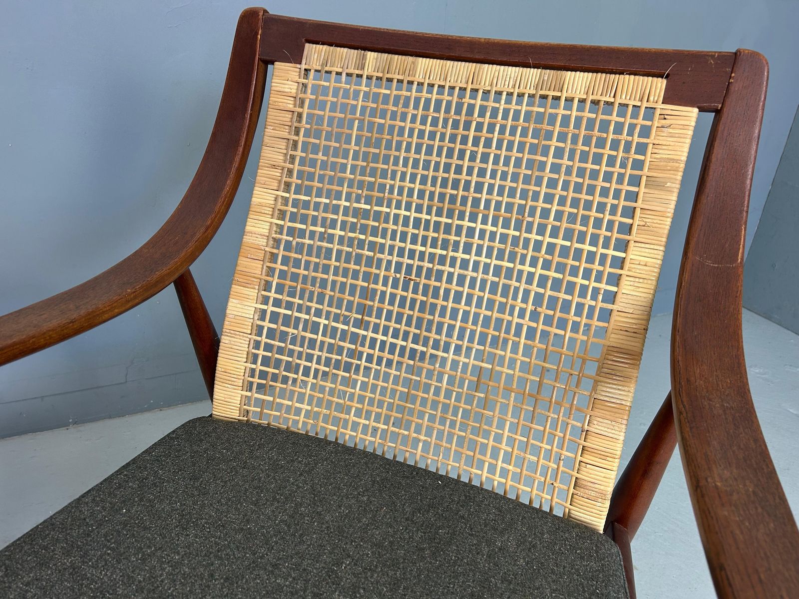 Peter Hvidt& Orla Mølgaard Nielsen Fd146 Cane Back Easy Chair, Denmark photo buy