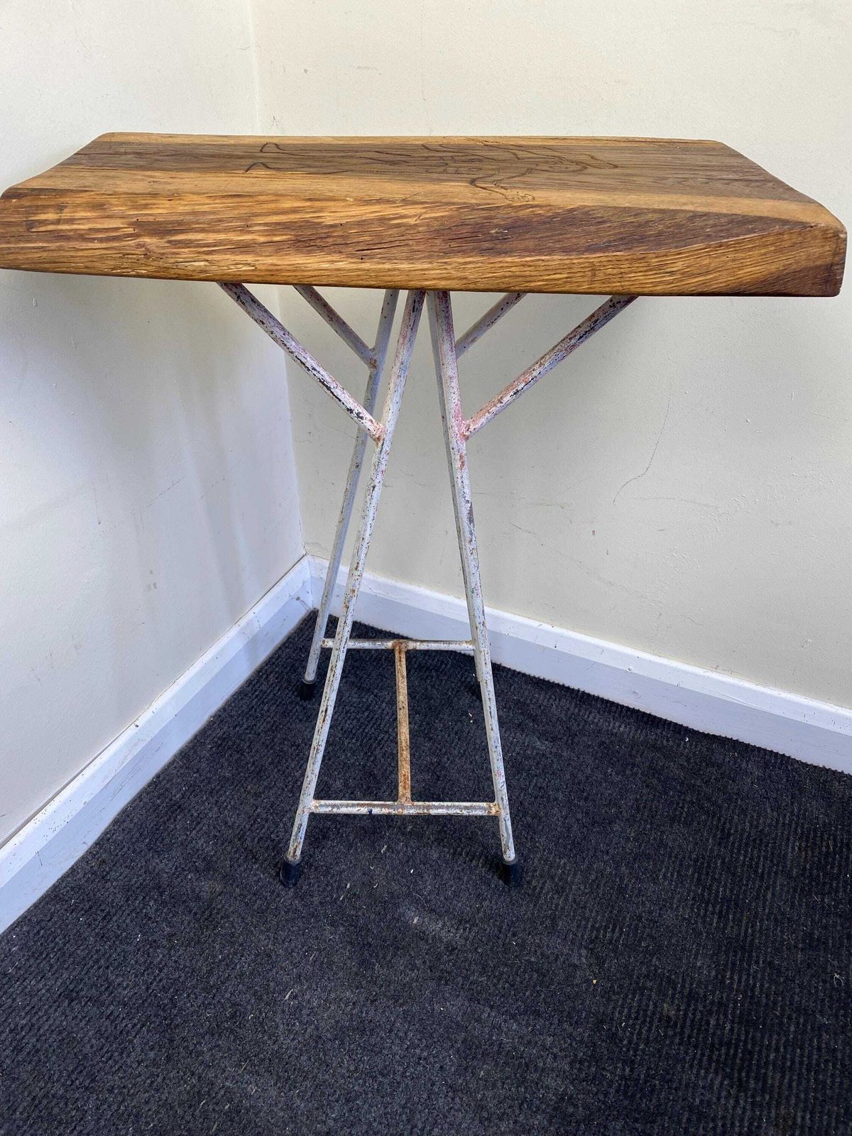 Unusual And Unique Display Stand Or Side Table With Natural Wood Slab Top Carved With The Giant Of Cerne Abbas photo Furniture