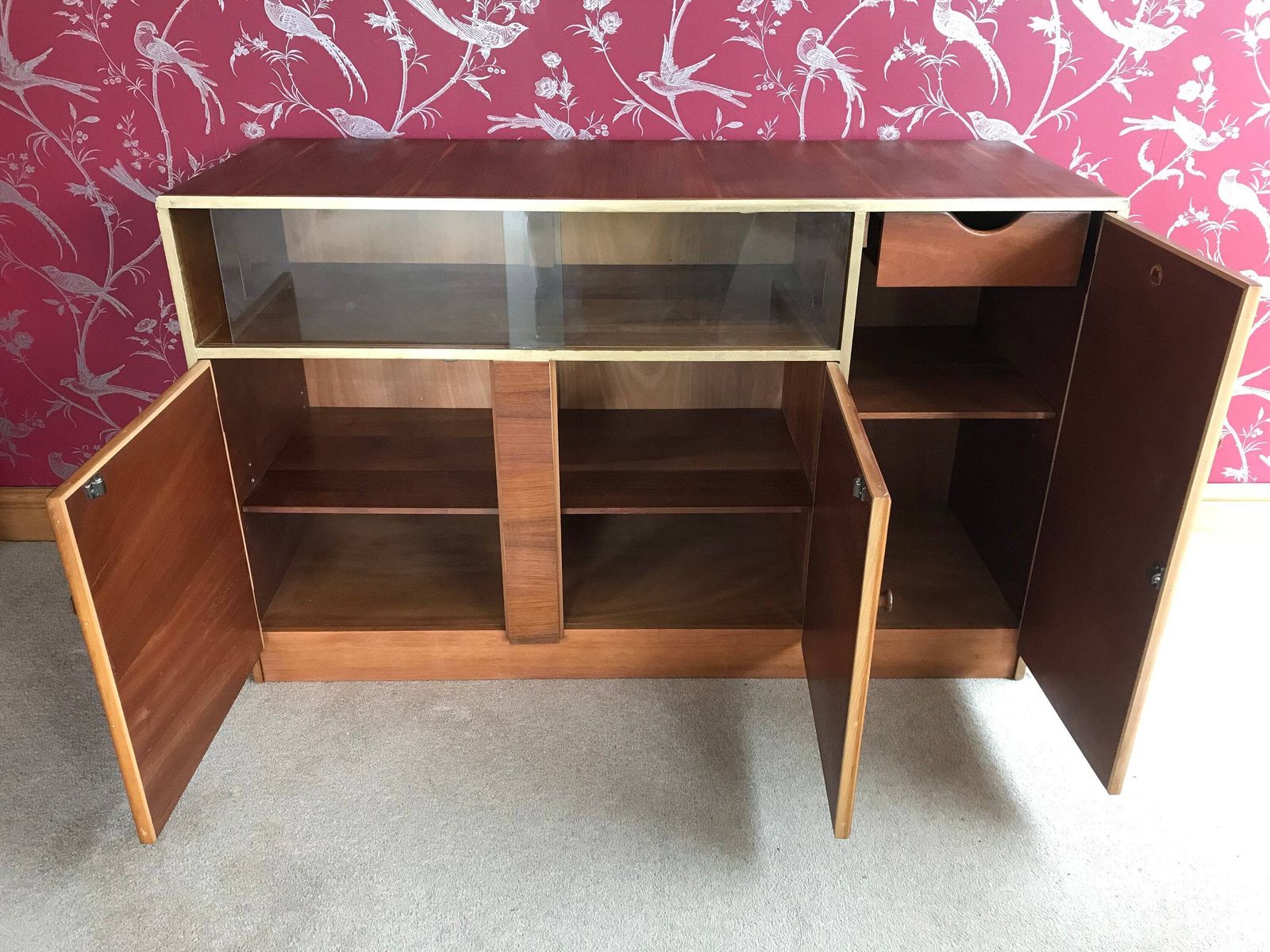 Vintage Utility Sideboard By Castle Furniture In Teak Veneer From 1955 photo furniture