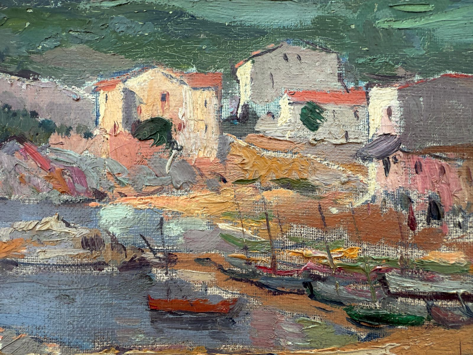 José María Vila Cañellas Costa Brava Oil On Canvas Painting Spain Mediterranean Art 1941 photo 900.0