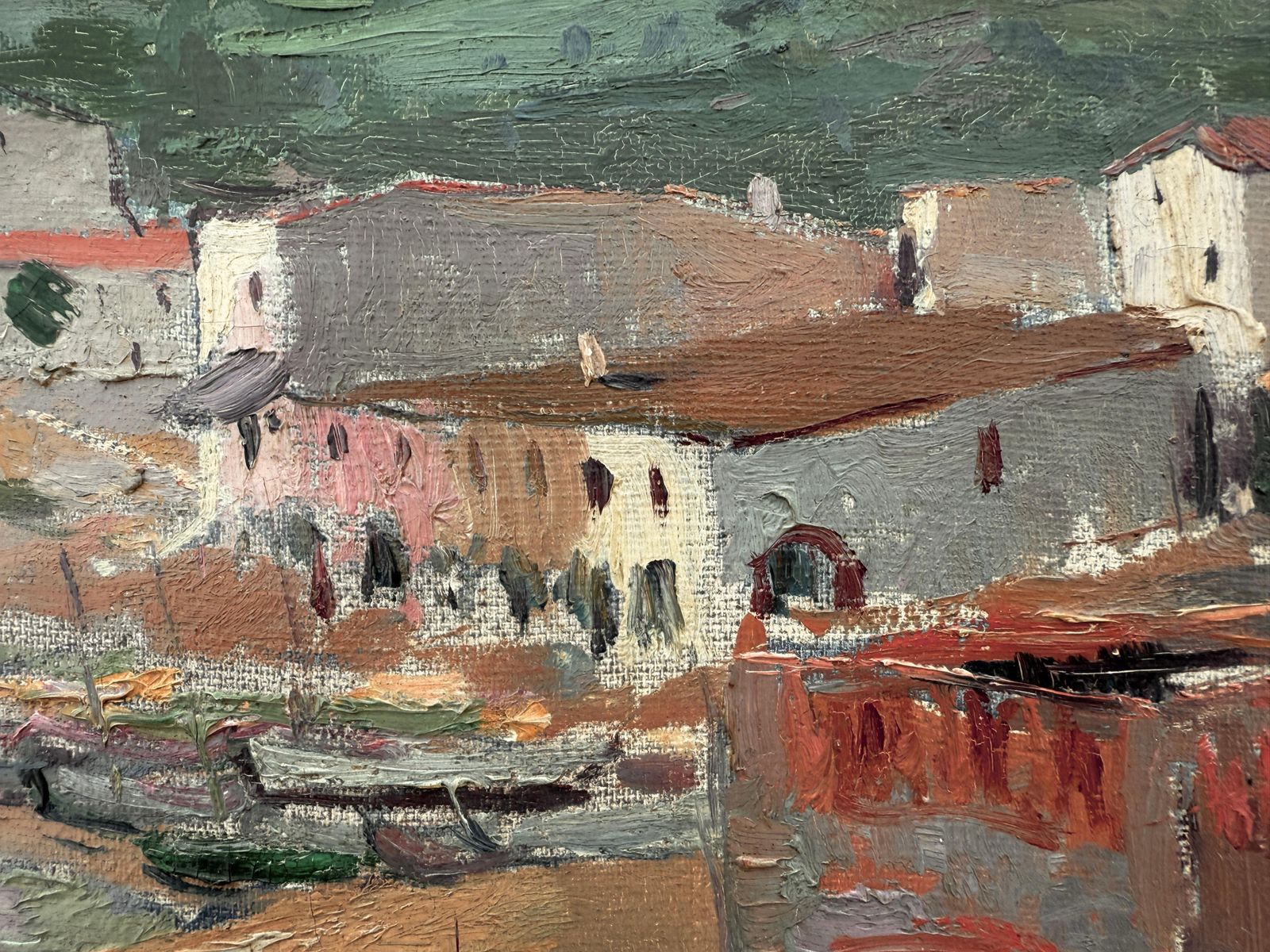 José María Vila Cañellas Costa Brava Oil On Canvas Painting Spain Mediterranean Art 1941 photo vinterior