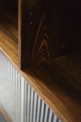 photo vinterior Mid Century Modern Scandinavian Rosewood Highboard With Glass, 1960s