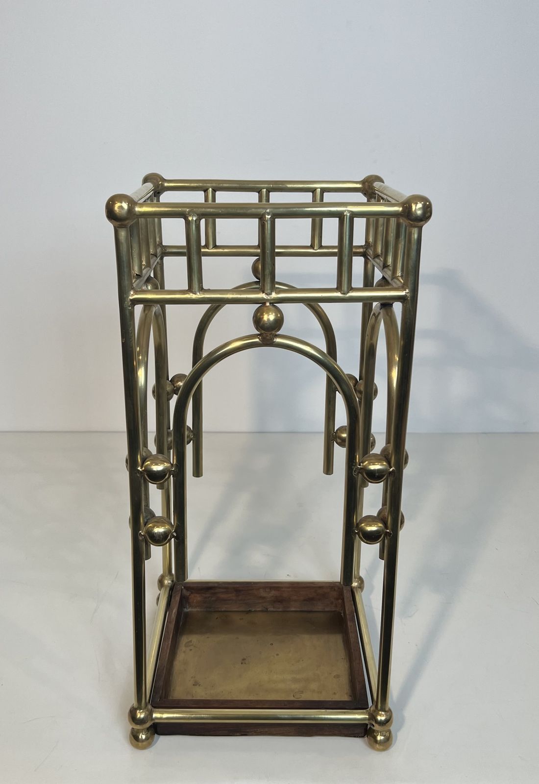 photo furniture Modernist Brass Umbrella Stand In The Style Of Joseph Hoffmann