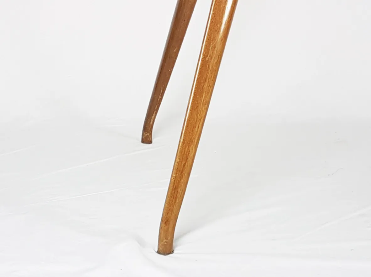photo for sale Mid Century Italian Modern Beech Wood And Glass Dining Table From Isa, 1950s