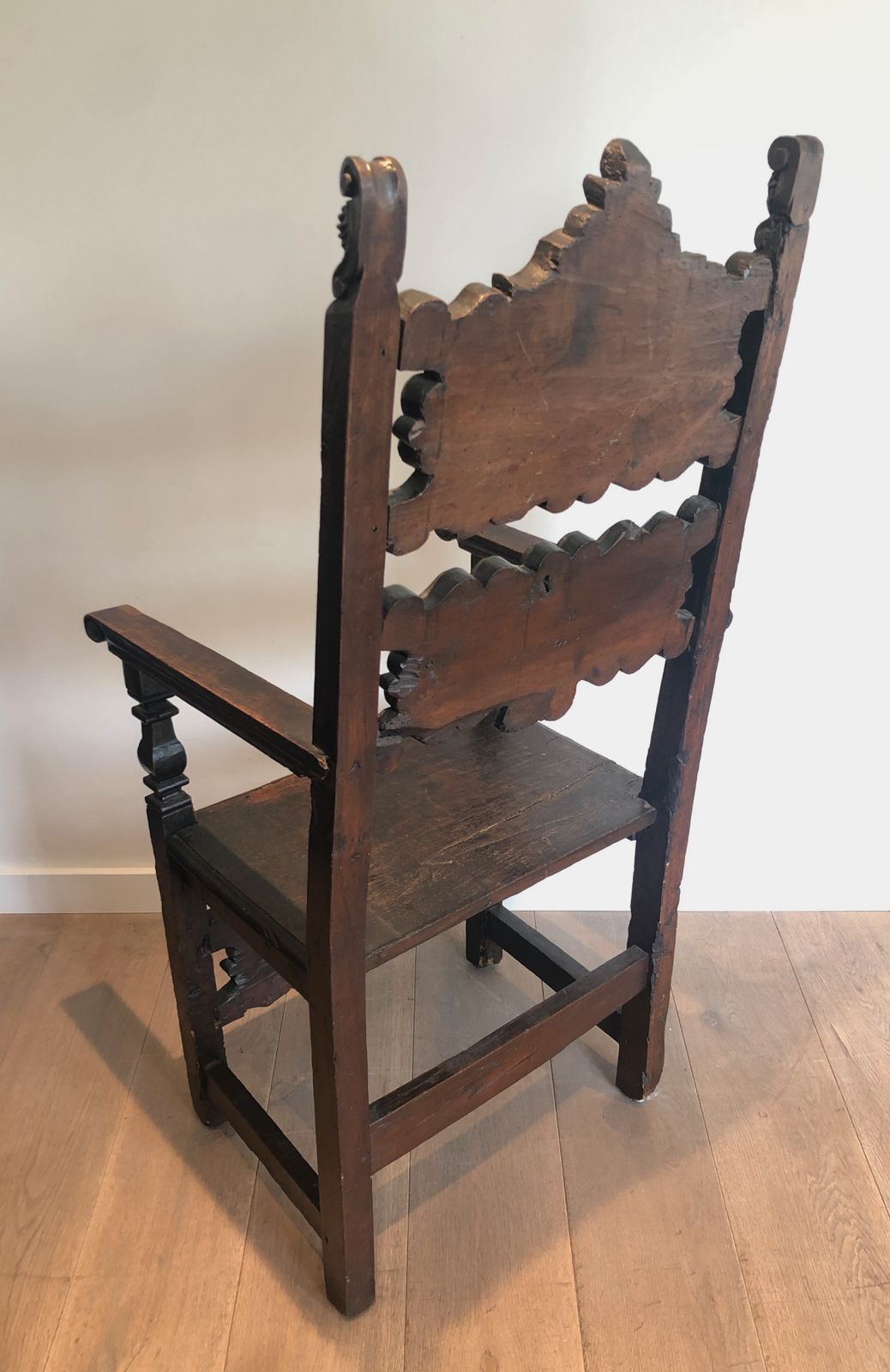 Set Of An Italian Renaissance Period Armchair And Pair Of Walnut Chairs photo 3950.0