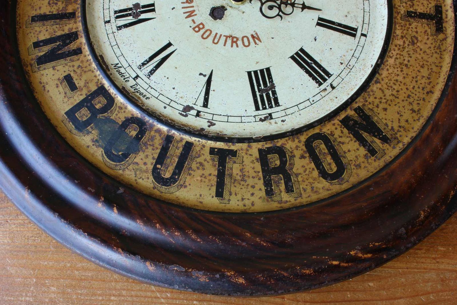French Guerin Boutron Chocolat Wall Clock. Chocolate Advertising Sign. photo Home Decor