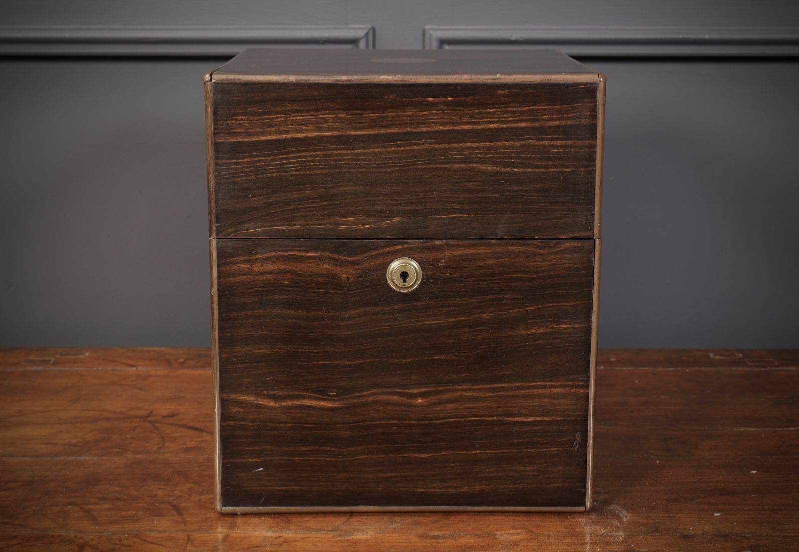 Victorian Coromandel & Brass Mounted Decanter Box photo for sale