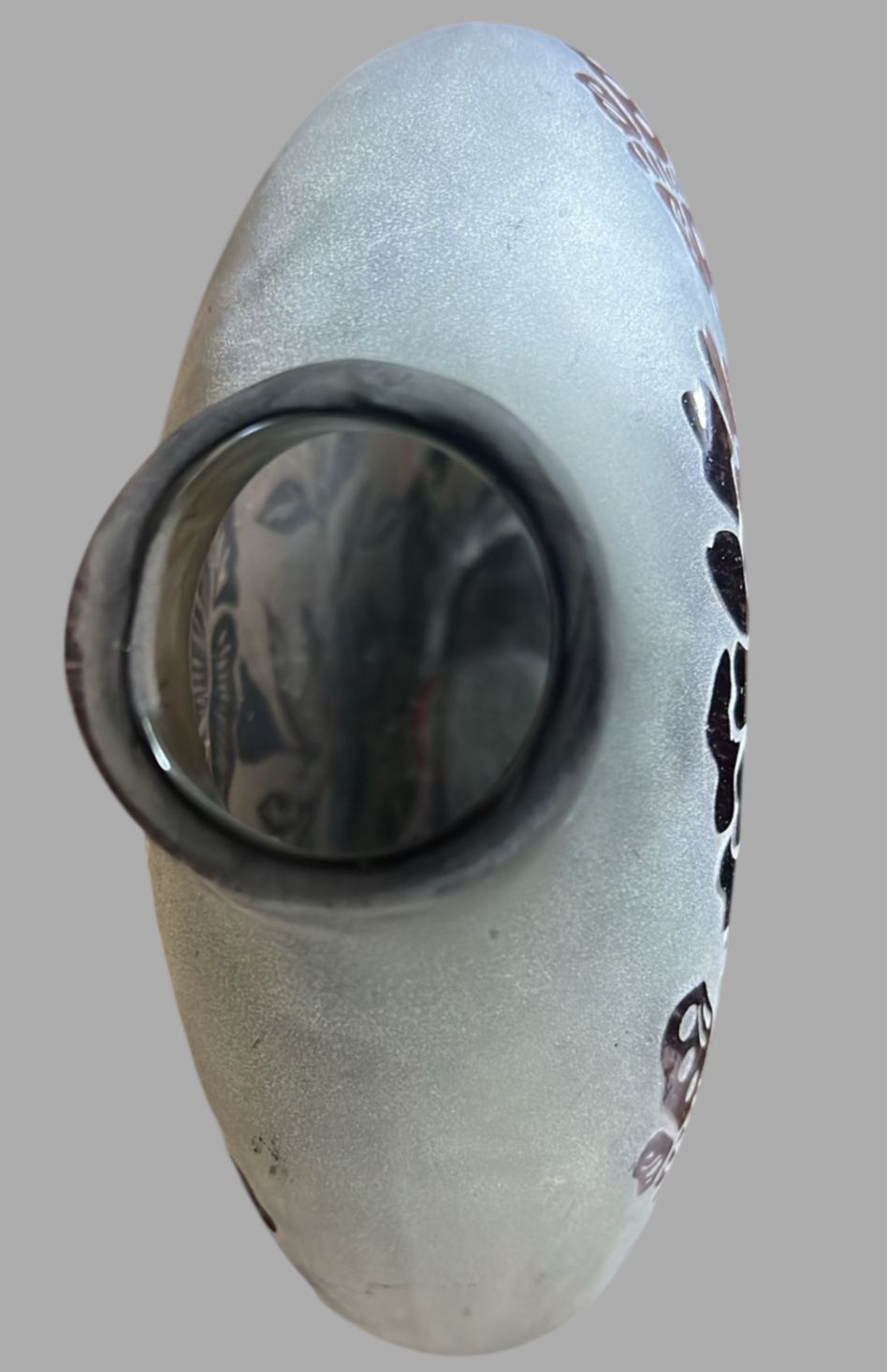 A Decorative Vase Made Of Frosted Glass photo for sale