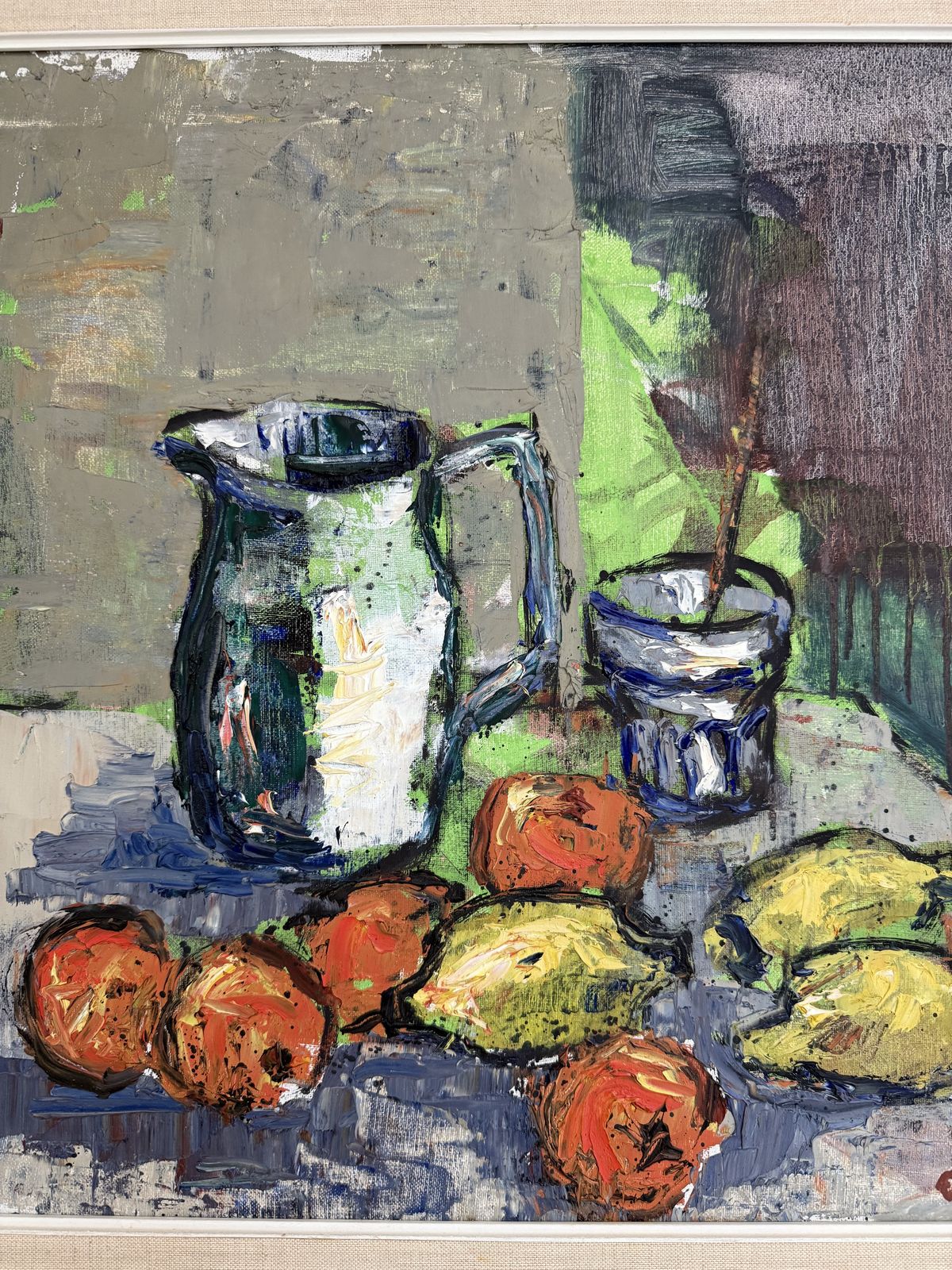 Still Life Jug And Fruit   Oil Painting By Eric Lundberg photo Art