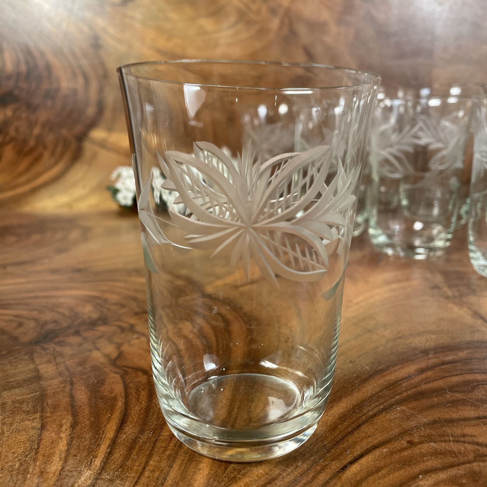Set Of 12 French Glass Tumblers photo for sale
