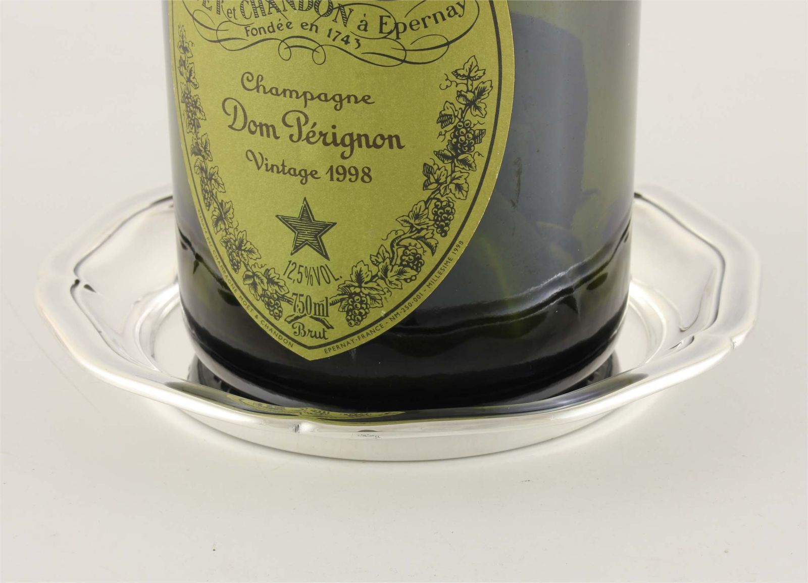 photo for sale Antique French Silver Plate Christofle Champagne Wine Bottle Coaster Tray.