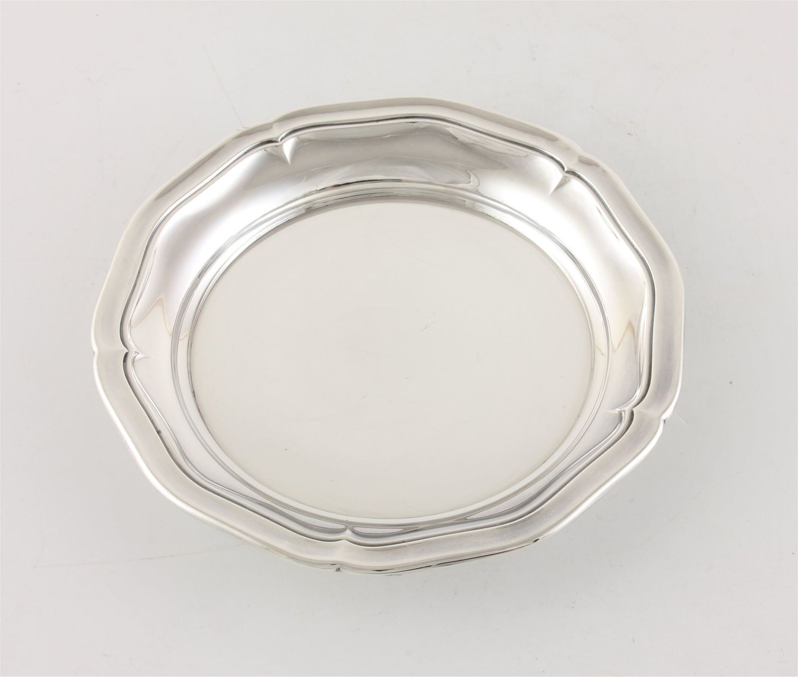 200.0 Antique French Silver Plate Christofle Champagne Wine Bottle Coaster Tray. photo