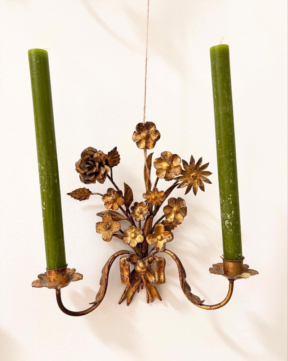 Set Of 4 French Gilt Toleware Sconces photo Home Decor