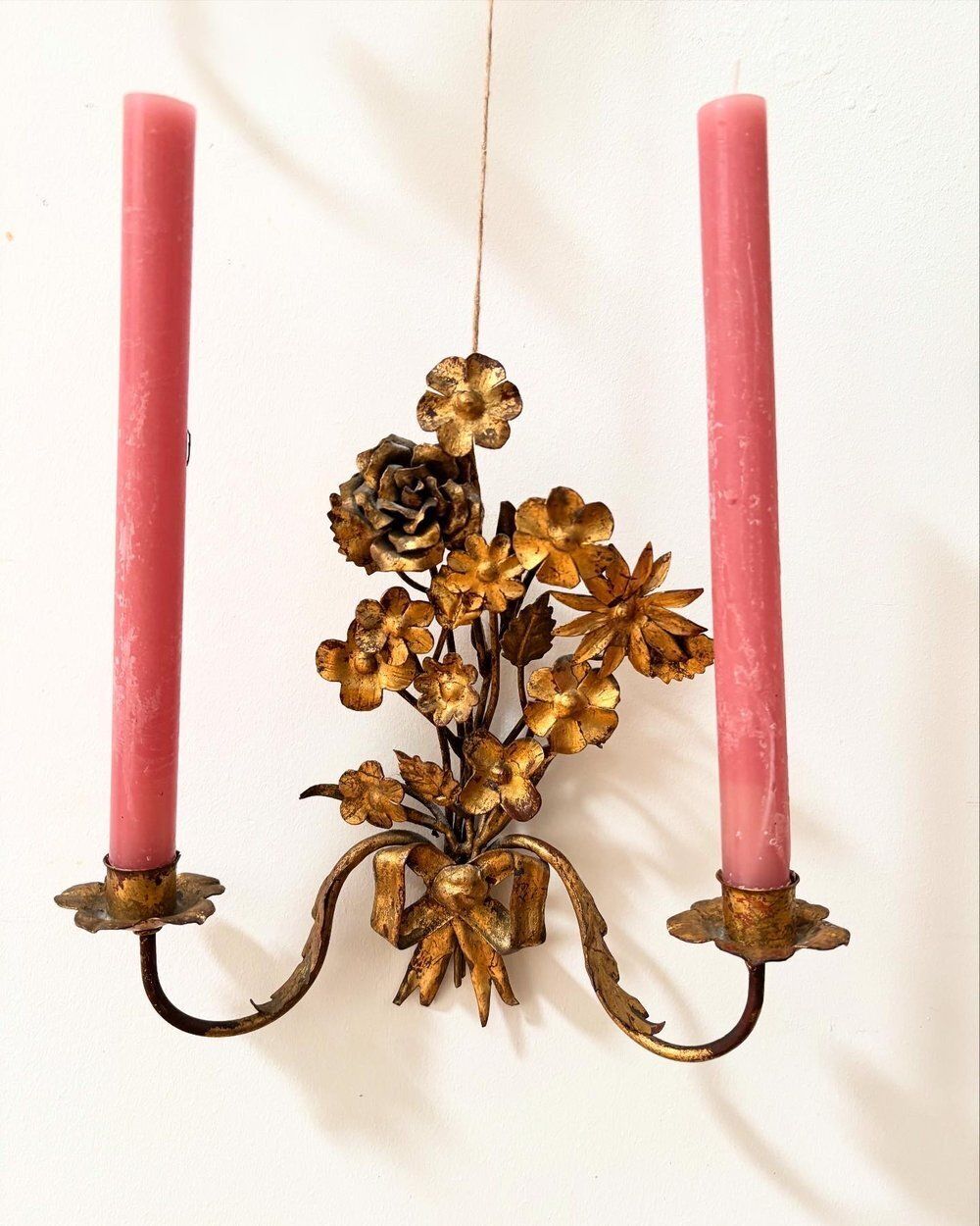 Set Of 4 French Gilt Toleware Sconces photo 660.0