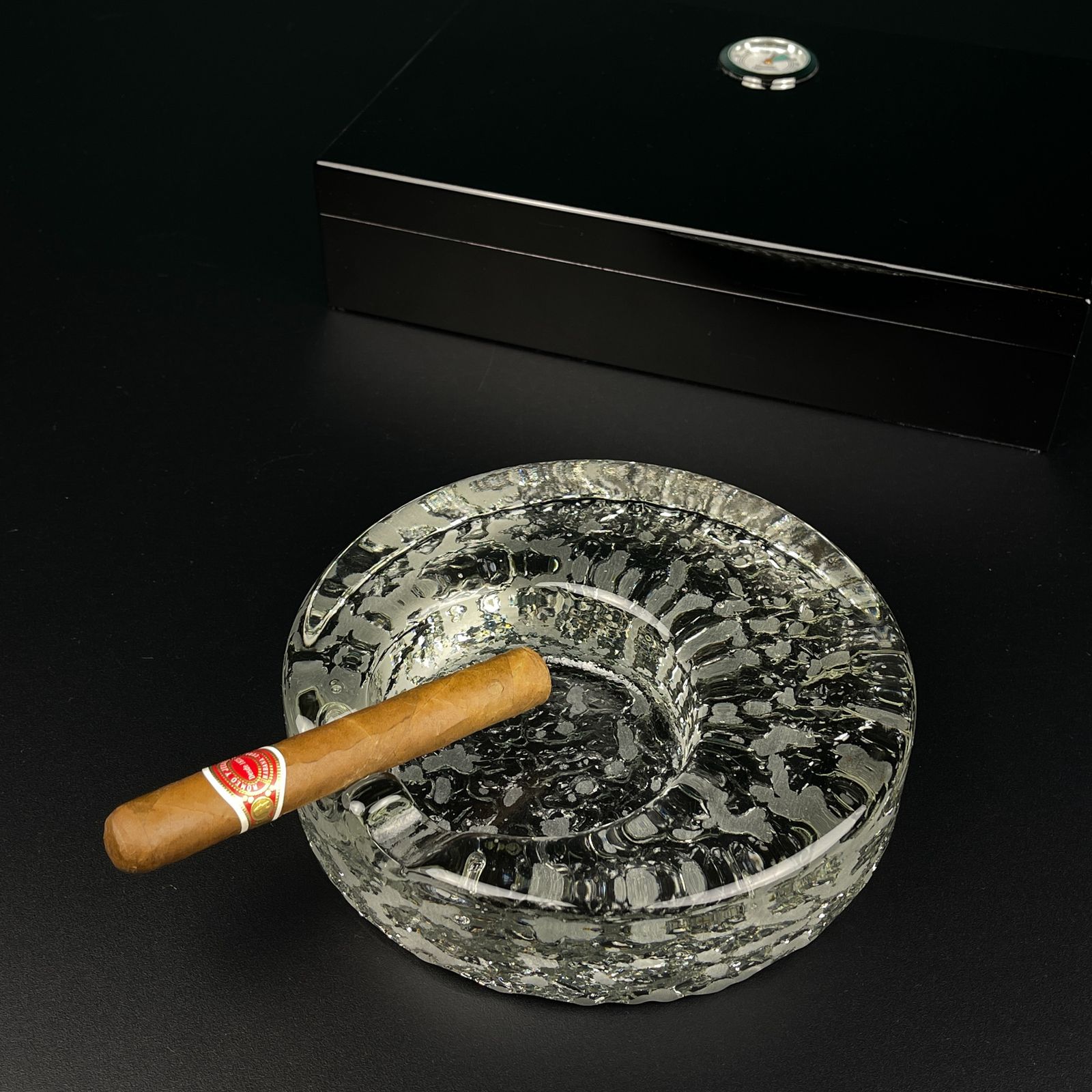 photo for sale Vintage Ice Glass Ashtray By Kosta Boda, Sweden, 1970s