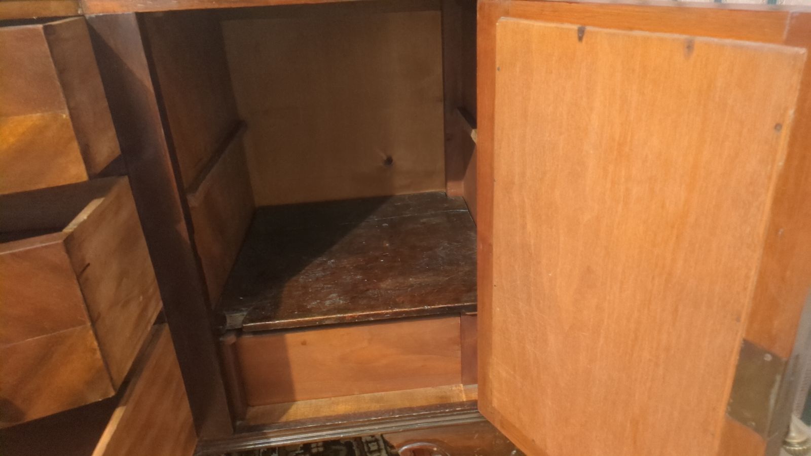 1950's Originally Varnished Mirrored Dresser photo for sale