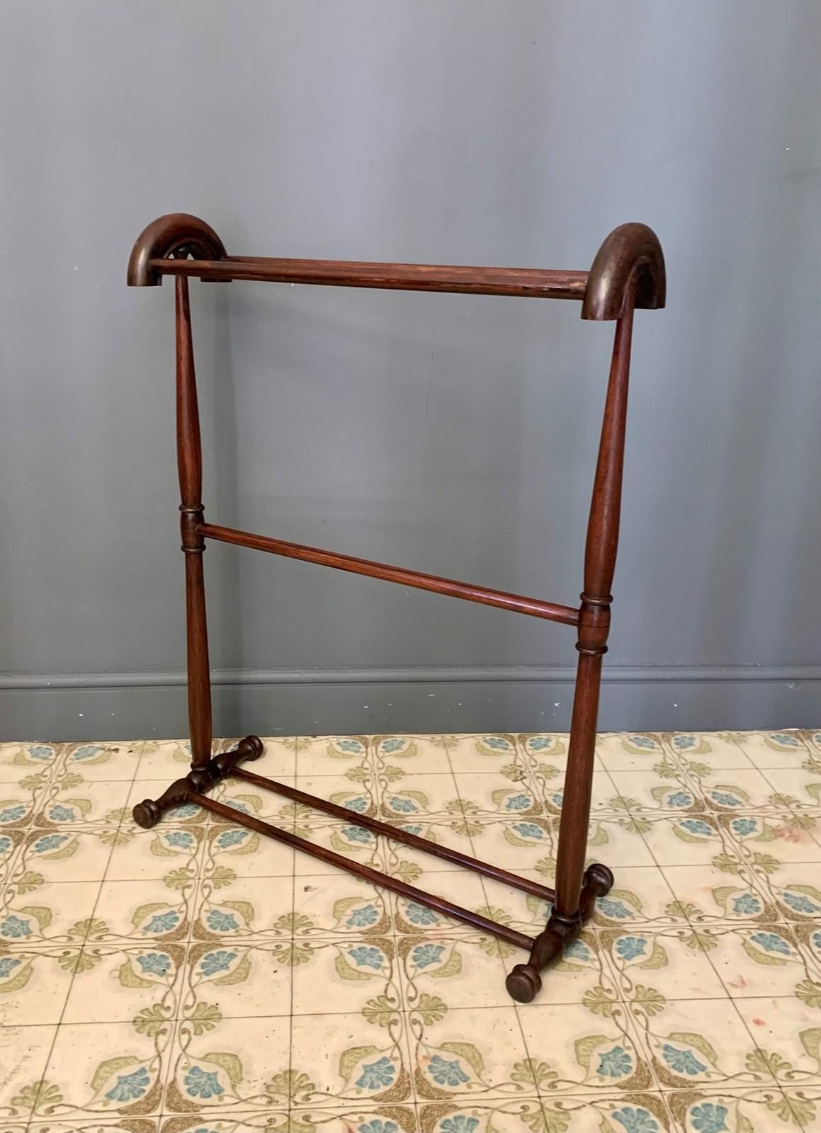 Antique Wooden Towel Rail, Early 20th Century photo for sale