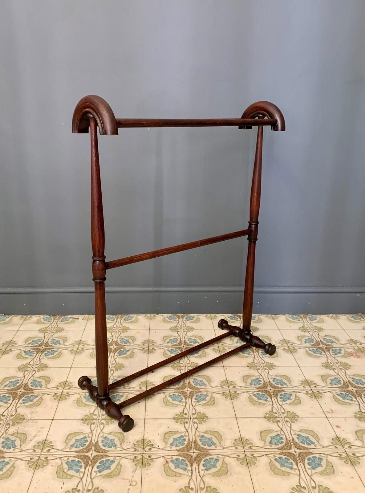 Antique Wooden Towel Rail, Early 20th Century photo Furniture