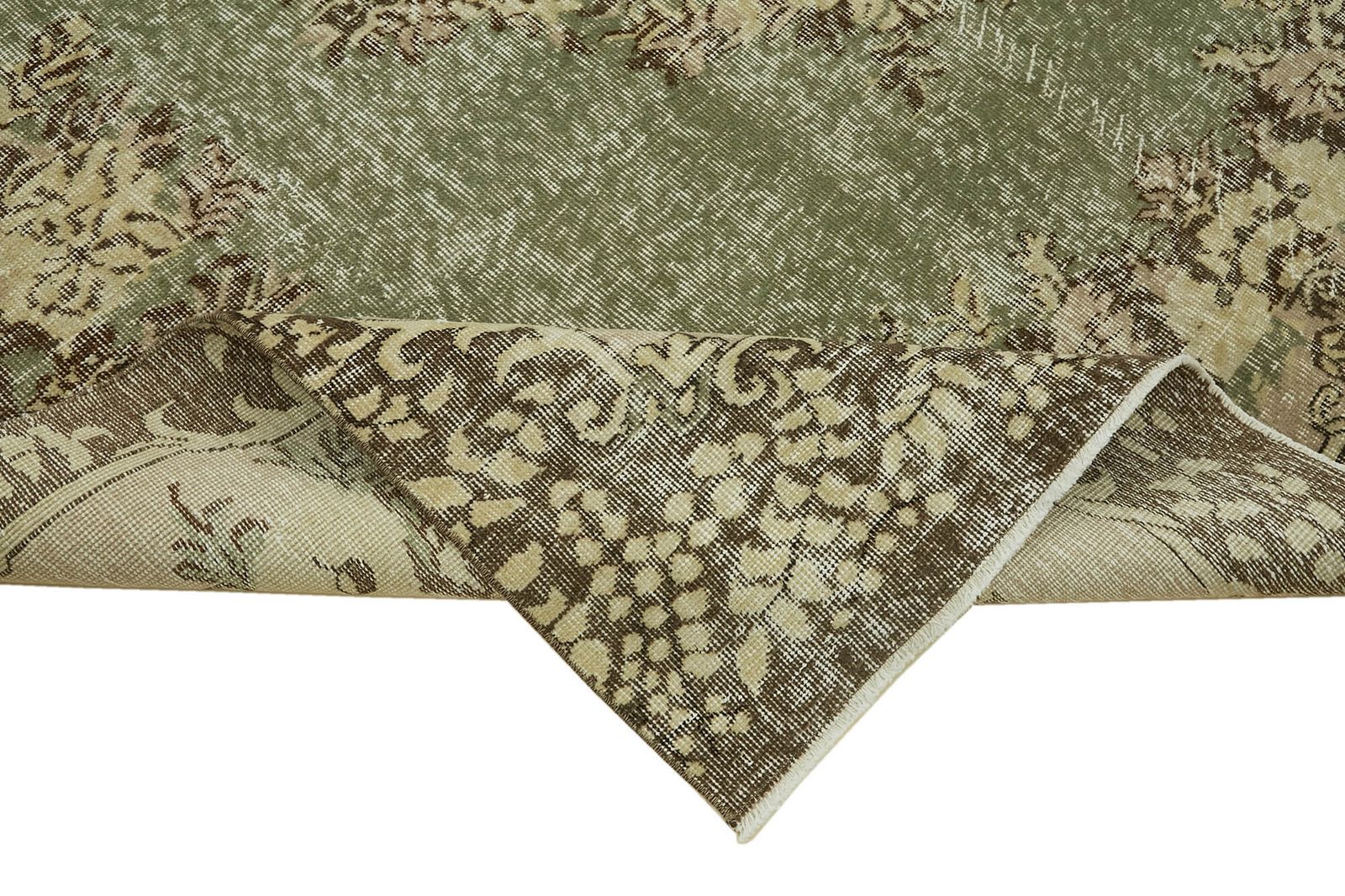 7x9 Beige Turkish Vintage Area Rug photo vinterior