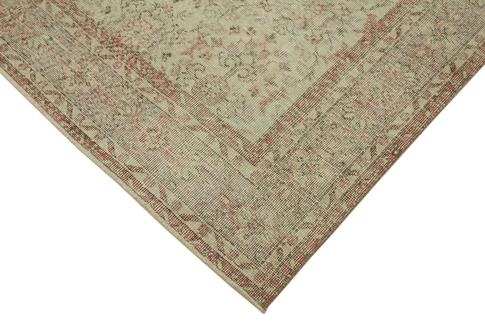 7x10 Beige Turkish Vintage Area Rug photo Textiles