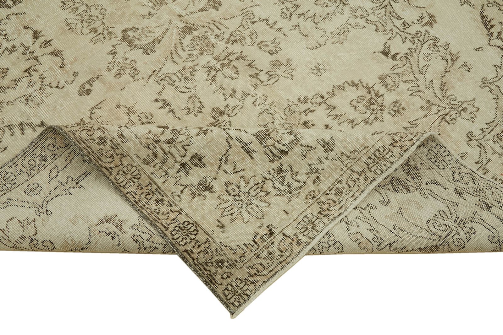6x10 Beige Turkish Vintage Area Rug photo vinterior